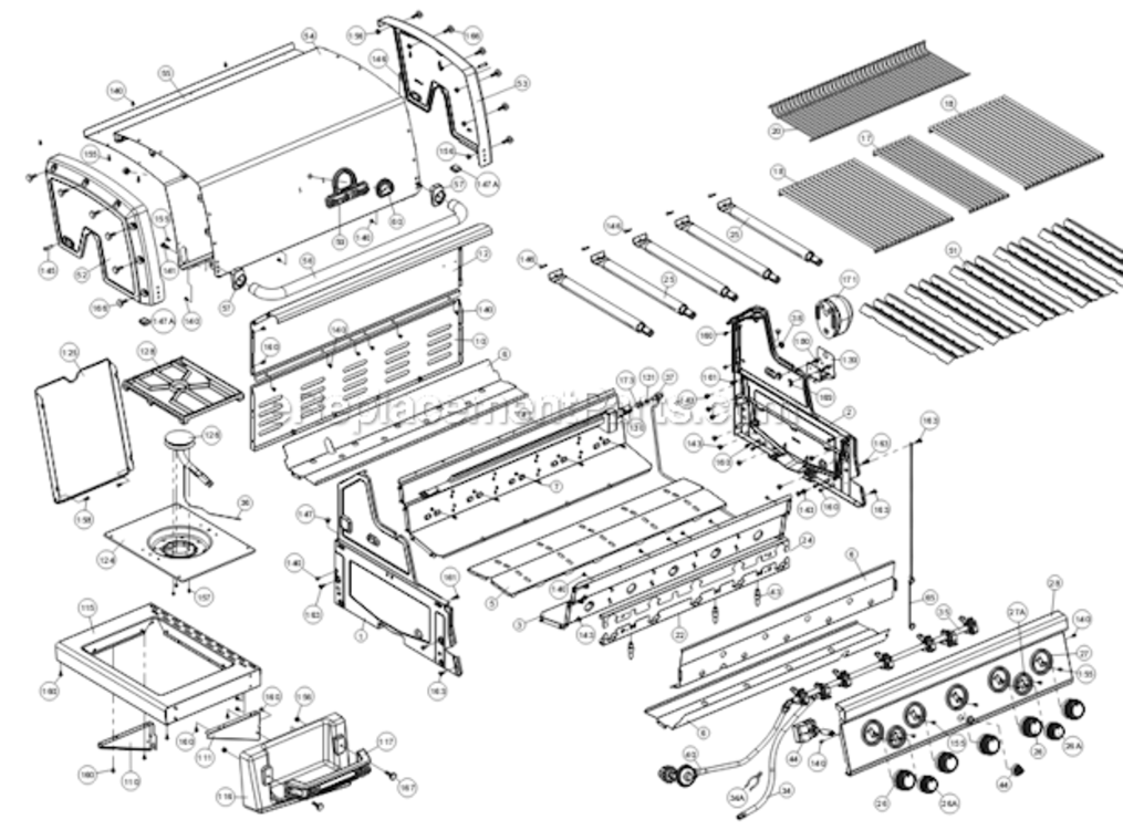 Page A Diagram and Parts List for 9585-87  Broil King Grill